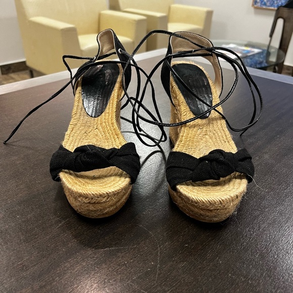 ESPADRILLES Wedges Sandals Sz 7 - Picture 1 of 7